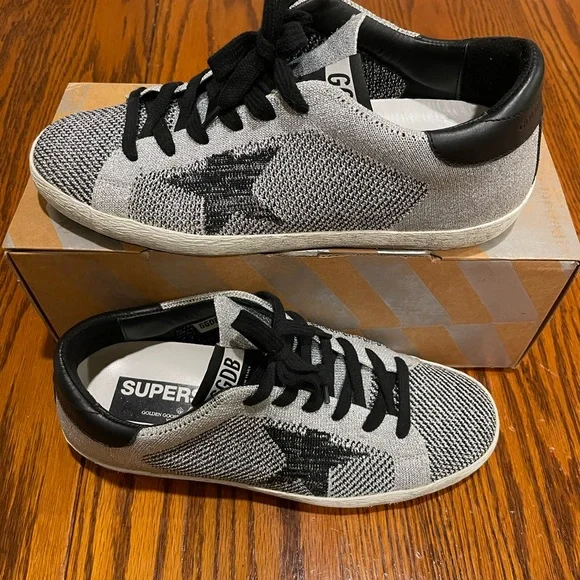 Golden Goose Deluxe Brand Black and Gray Sneakers - Picture 1 of 6